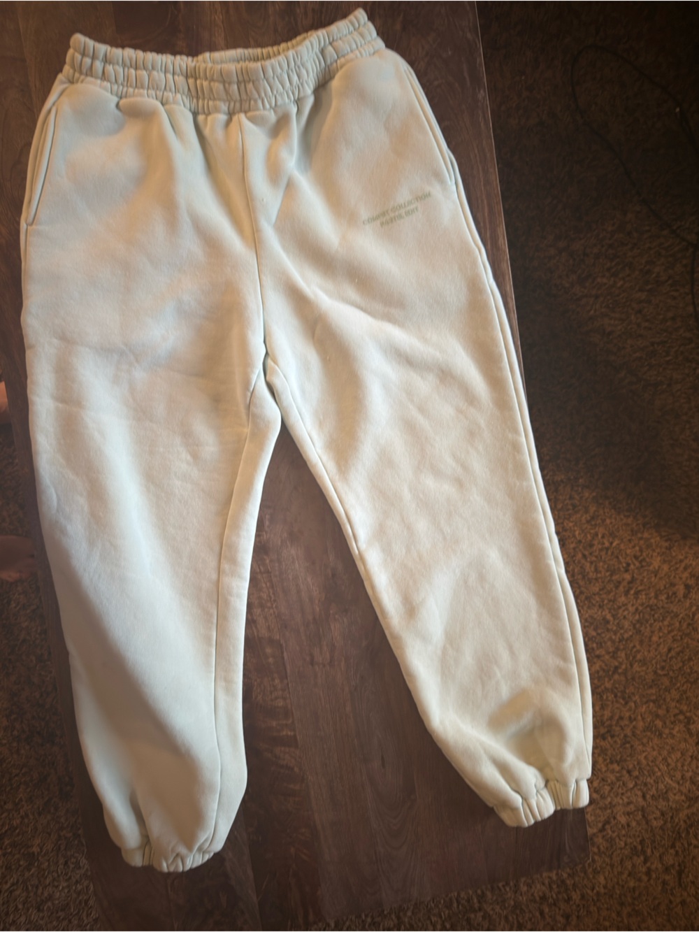 Comfort Mint Green Cozy Joggers with Elastic Waistband